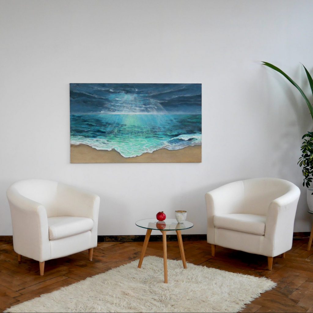Kunst im Raum, Wie Urlaub im BüroEntspannung im Wartezimmer, Meer Bilder direkt bei der Künstlerin mieten