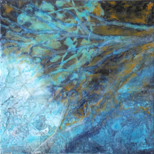 Blauer Schatten, original Gemälde , Acryl, KaltwachsTanja Robisch, Reutlingen